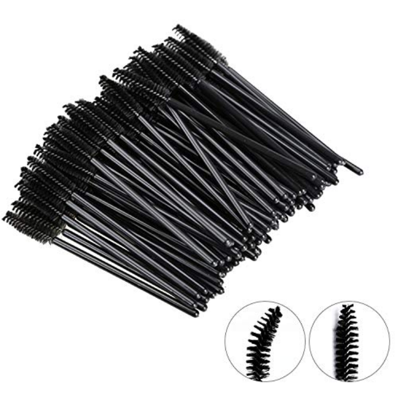 100/300Pcs Eyelash Mascara Brushes for Eye Lashes Extension Eyebrow and Makeup Lash Spoolies Wands