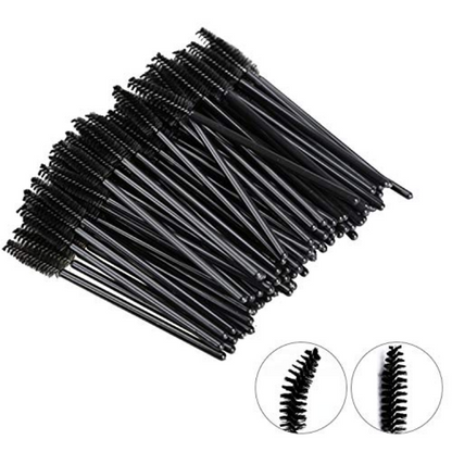 100/300Pcs Eyelash Mascara Brushes for Eye Lashes Extension Eyebrow and Makeup Lash Spoolies Wands