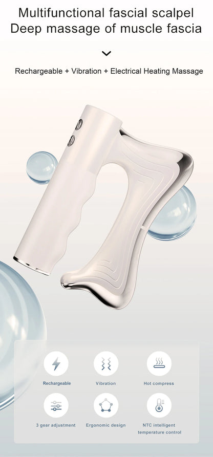 2025 New Electric Fascia Knife Vibration Body Massager Muscle Relaxation Body Lifting Hyperblade Massage Blade Tool
