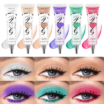 White Dark Matte Eye Shadow Primer Suitable for Oily Eyelid Eye Makeup Base Waterproof and Stain Resistant,Durable Cream Liquid
