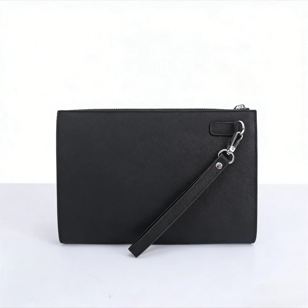 Mens Clutches Luxury High Quality Leather Envelope Clutch Bag Business Simple Large Capacity Card Holder Daily Office Casual