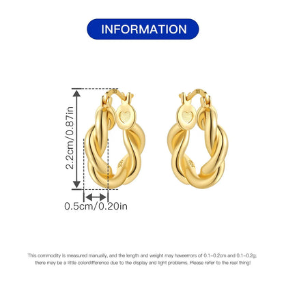 925 Sterling Silver Exquisite Multi-layer Ear Ring Jewelry Versatile Hoop Earrings For Women Jewelry Fine Birthday Party Gift