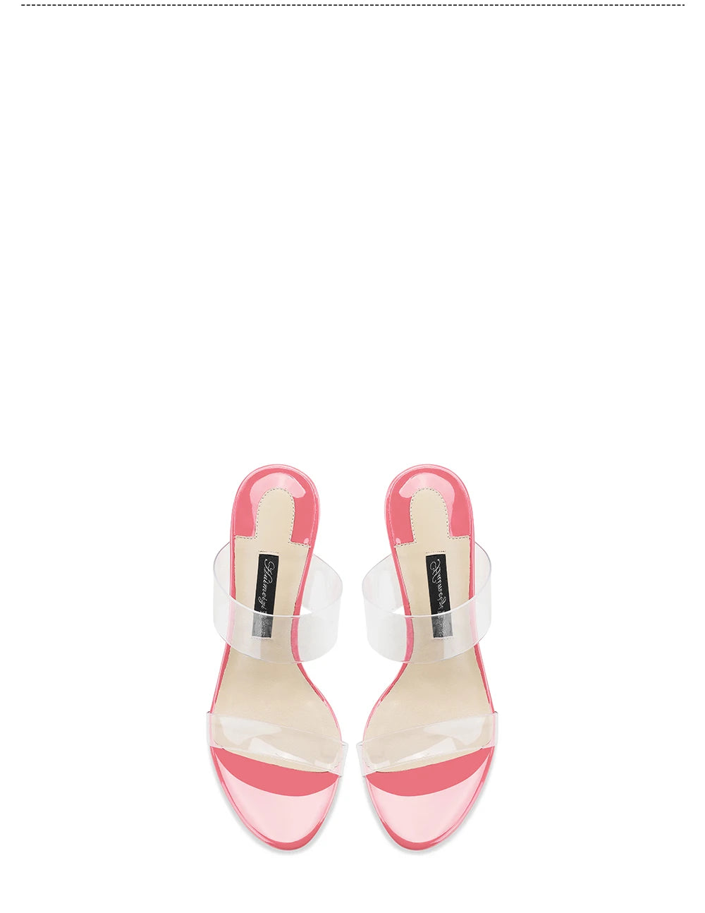 Pink Summer New Fashionable Open toed Sandals High Heels Women's Fine Heels Sharp Pointed Design Sensation Cool Slippers