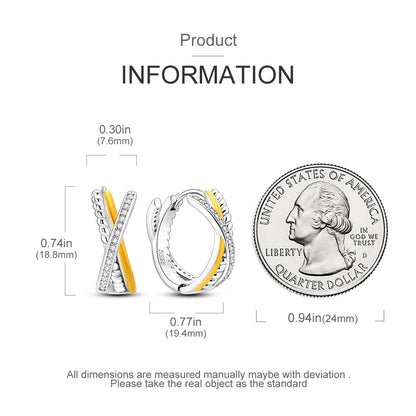 925 Sterling Silver Exquisite Multi-layer Ear Ring Jewelry Versatile Hoop Earrings For Women Jewelry Fine Birthday Party Gift
