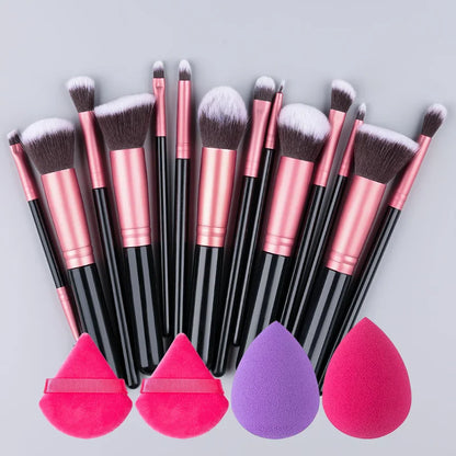 Professional Makeup Brushes Set 14-16Pcs Set Premium Syntheti Foundation Blending Face Powder Blush Eye Shadows Makeup Brush Kit