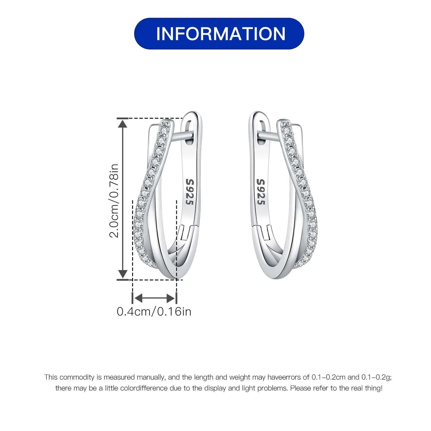925 Sterling Silver Exquisite Multi-layer Ear Ring Jewelry Versatile Hoop Earrings For Women Jewelry Fine Birthday Party Gift