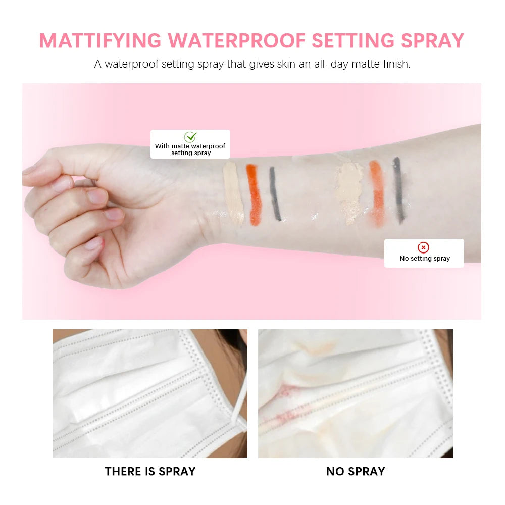 Oil Control Setting Powder Spray Set Matte Base Makeup Control Oil Waterproof Make-up Fixer Spray Hide Pores Setting Powder