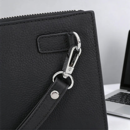 Mens Clutches Luxury High Quality Leather Envelope Clutch Bag Business Simple Large Capacity Card Holder Daily Office Casual