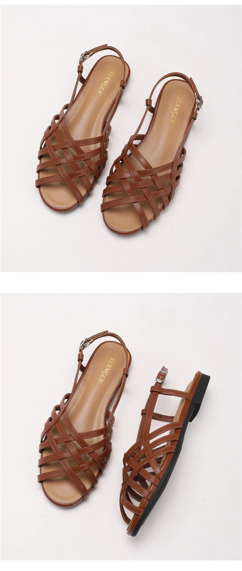 Women Roman Gladiator Flat Sandals Summer Soft Bottom Open Toe Narrow Band Weave Casual Shoes Plus Size Sandalias босоножки