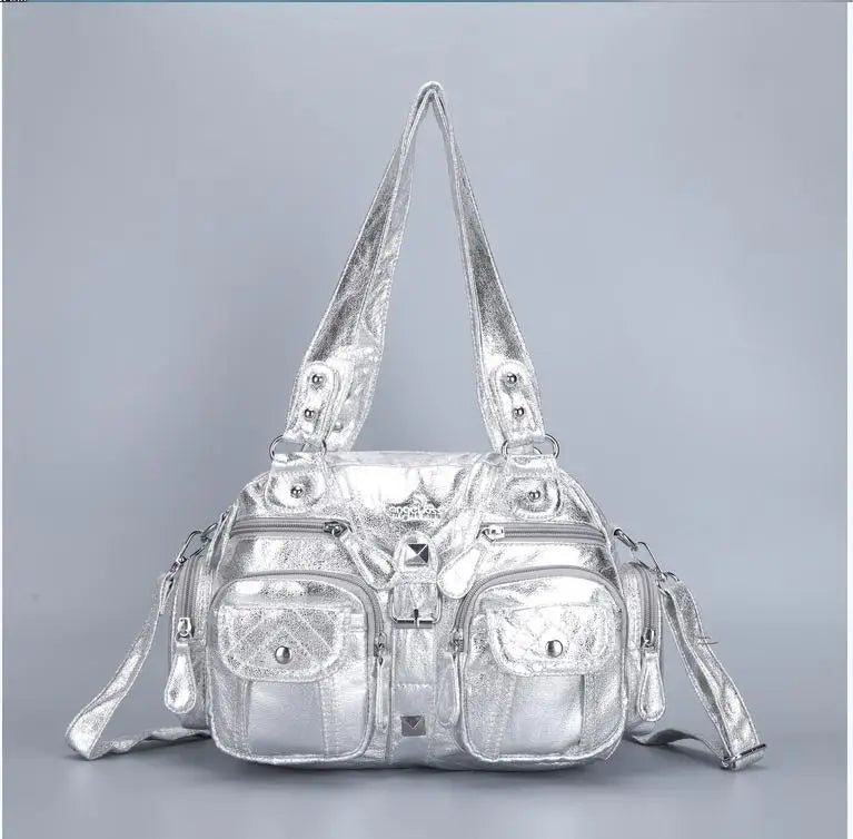 Vintage Women Handbags Satchel Top-handle Handbag PU Shoulder Bag Dumpling Pack Give Gifts Shoulder Bags Phone Money Pack