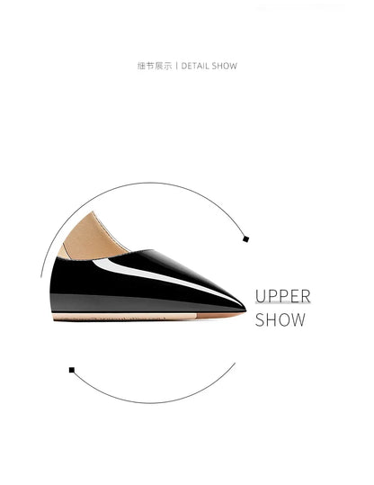 HLTINO Navy Blue Bright Shoes for Spring Summer Women Patent Leather High Heels Pointed Toe Sexy White Autumn Pumps