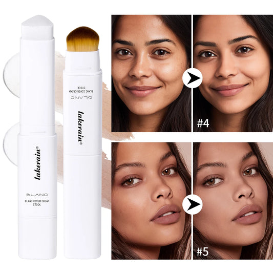 2-in-1 Color-Changing Foundation Stick Liquid Lightweight Moisturizing Brightening Foundation Color Changing For All Skin Types