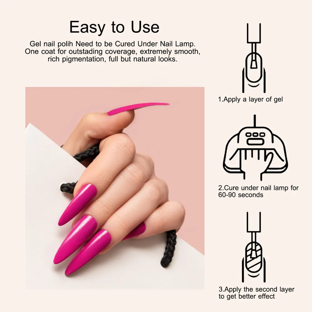 6pcs*9ml HEMA TPO FREE Nail Gel Polish CANNI Semi Permanent Jelly Pink Nude Color Gel Varnish Great Coverage UV LED Lacquer