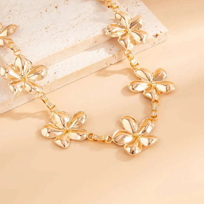 IngeSight.Z Exquisite Metal Large Flower Bikini Belly Waist Chain Women Fashion Summer Sexy Beach Party Belt Dress Body Jewelry