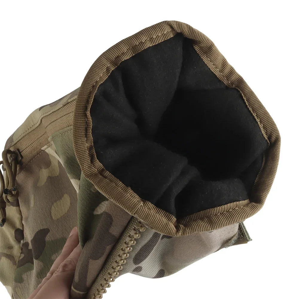 Outdoor DropPouch Muff Hand Warmer Pouch, Stowable Fanny Pack for Winter Airsoft Hunting Gear Camping Hiking Football Fishing