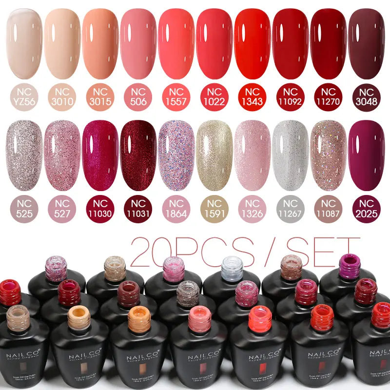 NAILCO 15ml 10/20/30pcs Nail Gel Polish 333 Colors Blue UV&LED Gel Varnish Nude Red Soak Off Semi Permanent UV Nail Gel Varnish