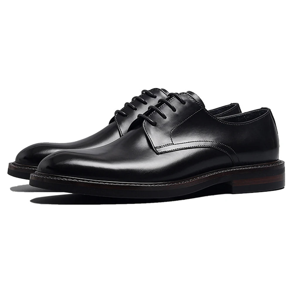 High Quality Men's Oxford Shoes Genuine Leather Office Derby Dress Shoes for Business Casual Wear