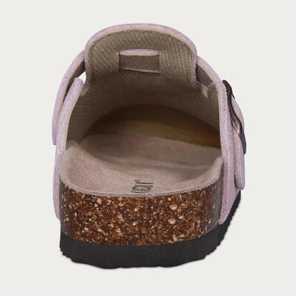 Goosecret Genuine Cow Suede Clogs for Women Men Clogs Soft Cork Footbed Mules Leisure House Shoes with Arch Support Beach Slides