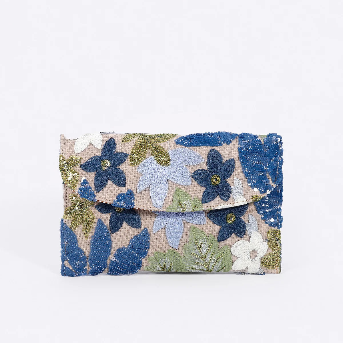Cross-border High-end Envelope Bag, Sequined Embroidery Straw-woven Niche Women's Clutch Bag, Summer New Woven Women's Clutches