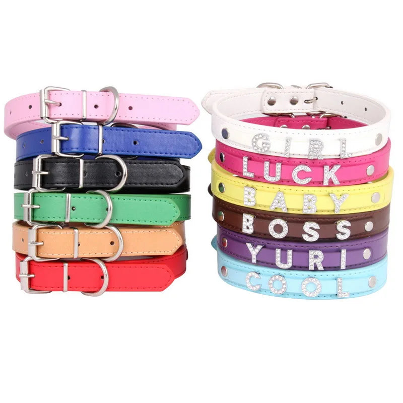 Punk Leather Collar DIY Custom Name Necklace Personalized Letter Angel Queen Choker for Women Men Sexy Cosplay Jewelry Gifts