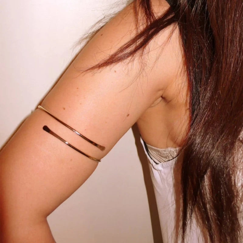Adjustable Arm Cuff for Women Hip-pop Armlet Bangle Bracelet for Girls Women Punk Adjustable Retro Arm Cuff Jewelry
