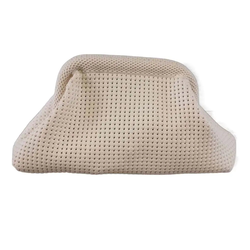 Durable Polyester Summer Beach Clutch Bag Elastic Soft Hollow Out Pouch Large Capacity Breathable Small Crochet Handbag Spring