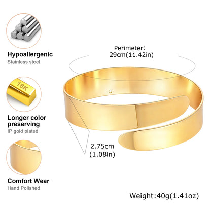 Upper Arm Armlet Bracelets for Women, Fashion Creative Spiral Line Adjustable Armband Cuff Bangle, Luxury Aesthetic Jewelry