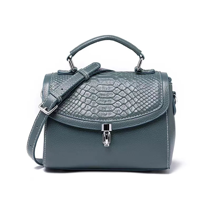 Women's Mini Bag Genuine Leather Lady Handbag Female Crocodile Pattern Crossbody Shoulder Bag Fashion Trend Small Flap Messenger