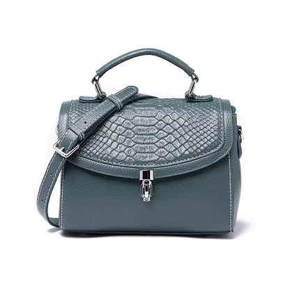 Women's Mini Bag Genuine Leather Lady Handbag Female Crocodile Pattern Crossbody Shoulder Bag Fashion Trend Small Flap Messenger