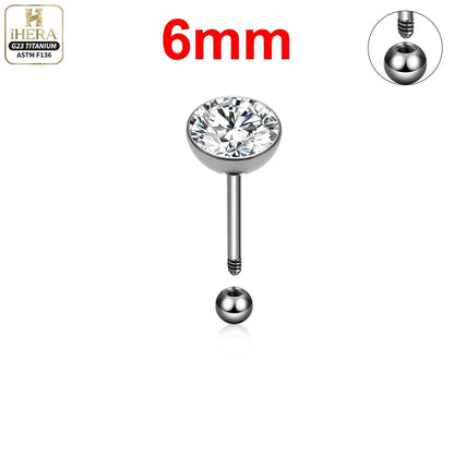 ASTM F136 Titanium Piercing Round Bowl Shaped Screw Labret Earring Set Lip Ring Cartilage Tragus Conch Jewelry Helix Nose Studs