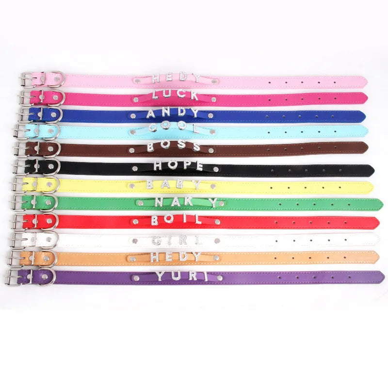 Punk Leather Collar DIY Custom Name Necklace Personalized Letter Angel Queen Choker for Women Men Sexy Cosplay Jewelry Gifts