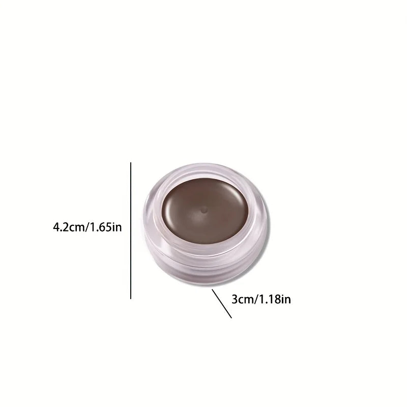 Portable Gel Eyeliner Black and Brown, Water Proof Smudge Proof Eyeliner Cream, Quick Drying Last for All Day Long Brow Eyeliner