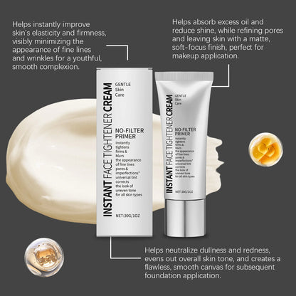 Face Tighten Cream Face Primer Moisturizer Pre-Makeup Isolation Hydrating Base Smoothing Fine Lines Firming Brightening Face Ski