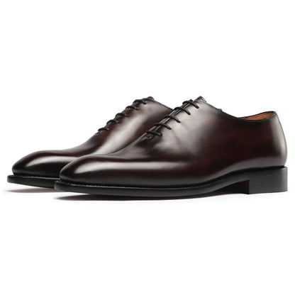 Oxford Dress Shoes Full-Grain Leather for Men Business Office Shoes