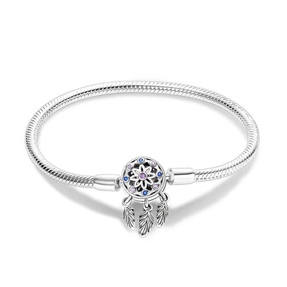 925 Sterling Silver Travel Plane Snake Basic Chain Cat and Moon Bracelet fit Original Charm Beads DIY Women Design Jewelry Party