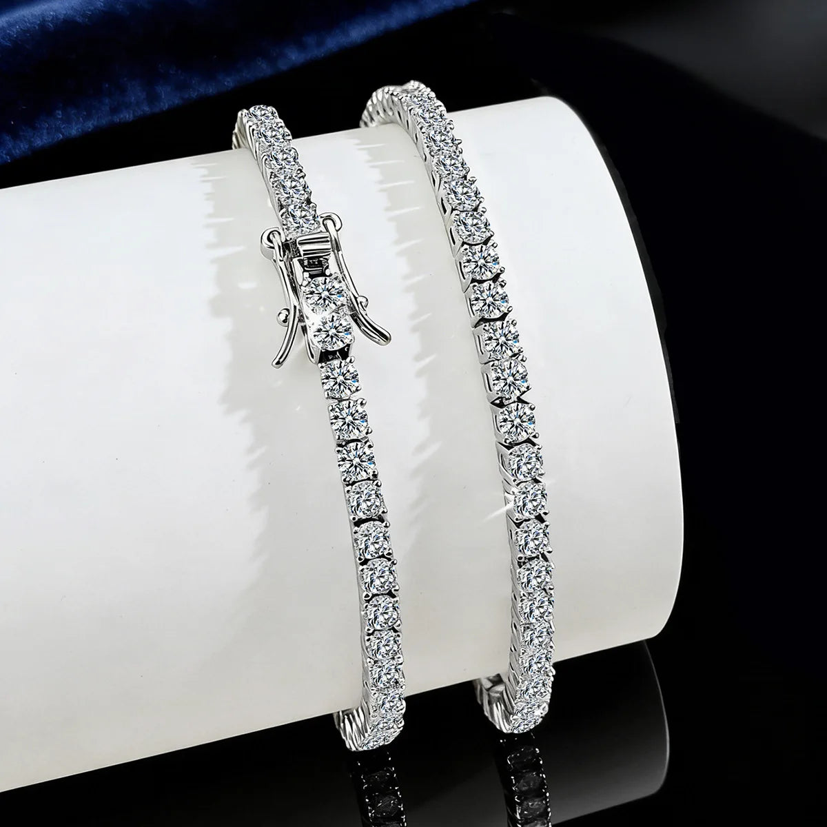 MS Jewelry 925 Sterling Silver Tennis Bracelet D Color VVS Level Moissanite Diamond Chain Bracelets Bangles Women Fine Jewelry