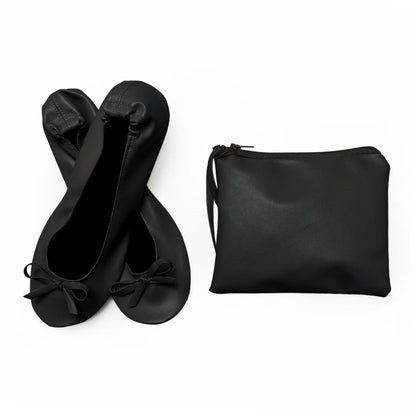 Women's Foldable Portable Ballet Flats For Indoor Use Roll Up Slippers, Conveniently Packaged, With Bag, For Travel Wedding