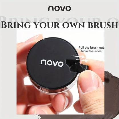 Portable Gel Eyeliner Black and Brown, Water Proof Smudge Proof Eyeliner Cream, Quick Drying Last for All Day Long Brow Eyeliner