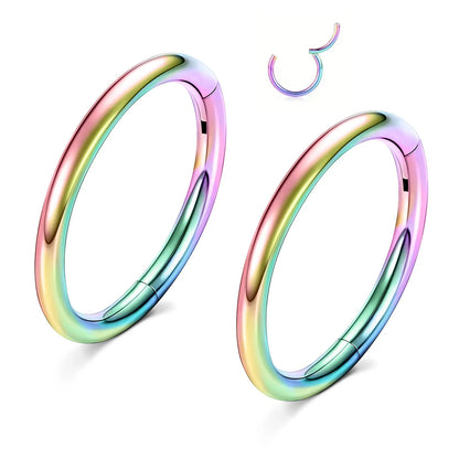 Hinged Nose Ring Hoop Septum Hoop  Ring Tragus Rook Ring Piercing Jewelry Lip Labret Ring Clicker Cartilage Earrings Women Gift