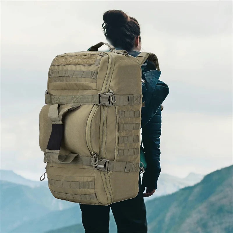 LQARMY 45L 80L Camping Backpacks Men Tactical Backpack Molle Hiking Travel Climbing Rucksack Sports Gym Duffel Bag