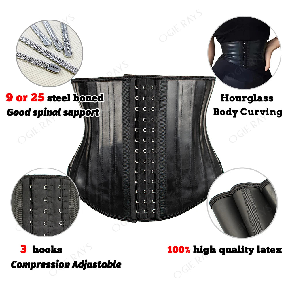 Waist Trainer Shaper Belt Tummy Wrap Hourglass Modeling Strap Latex Corset Belly Slimming Sheath Workout Woman Reductive Girdle