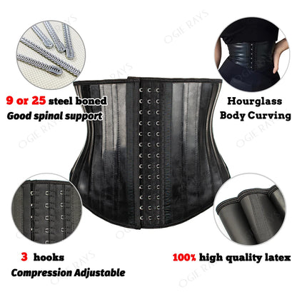 Waist Trainer Shaper Belt Tummy Wrap Hourglass Modeling Strap Latex Corset Belly Slimming Sheath Workout Woman Reductive Girdle