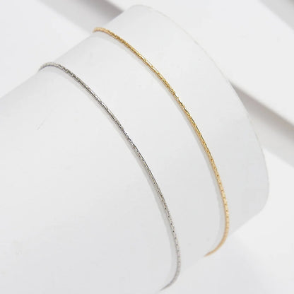 ORSA JEWELS 925 Sterling Silver Mariner Chain Anklets Fashion Women Summer 14K Gold Foot Bracelet Ankle Straps Jewelry SA24