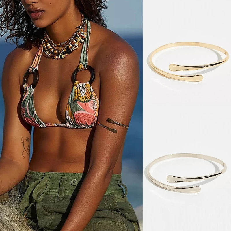 Adjustable Arm Cuff for Women Hip-pop Armlet Bangle Bracelet for Girls Women Punk Adjustable Retro Arm Cuff Jewelry