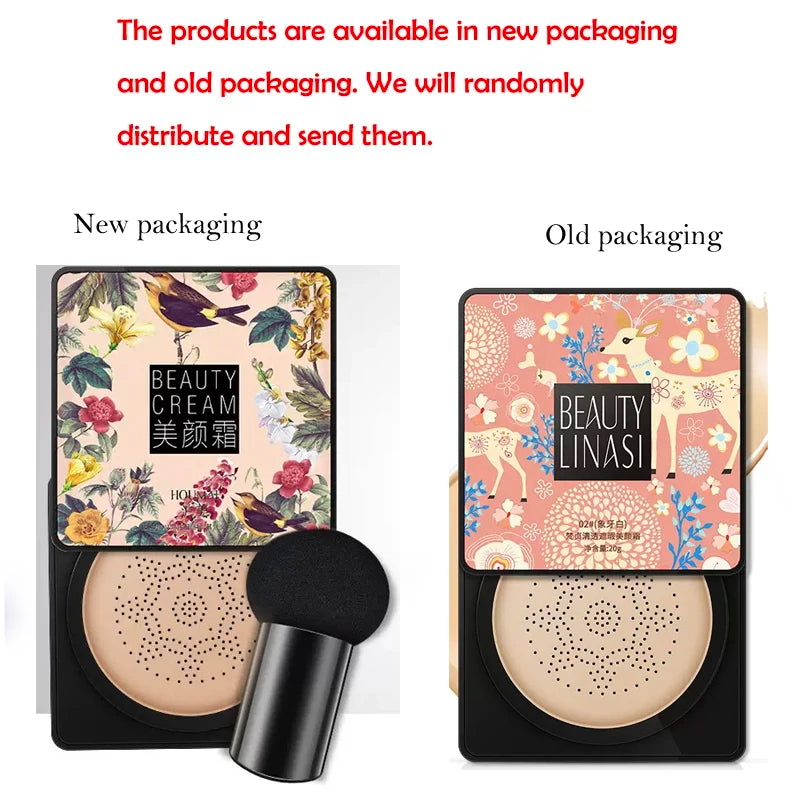 Air Cushion Make up Foundation Cream Mushroom Head Moisturizing Air-permeable Natural Makeup BB Cream