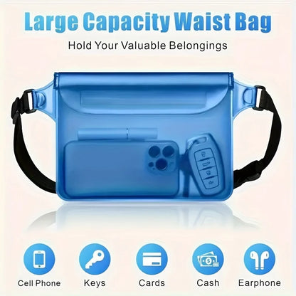 High Quality Waist Bag with Adjustable Strap, Suitable for Beach, Swimming, Diving, Rowing, Fishing Waterproof Belt Bag