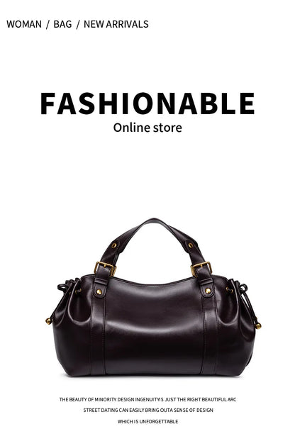 Solid Color Simple Handbag Work Commuter Fashion Women's Bag Shoulder Tote Bag Soft and Comfortable Pillow Bag