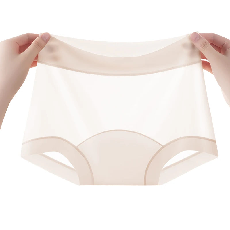 Summer Briefs Panties Women Micro Underwear Lady Ice Silk Woman Boxers Women's Shorts Transparent Linergie Sexy Panties Set Pack