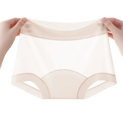 Summer Briefs Panties Women Micro Underwear Lady Ice Silk Woman Boxers Women's Shorts Transparent Linergie Sexy Panties Set Pack