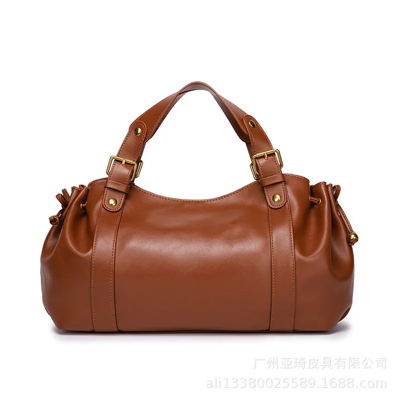 Solid Color Simple Handbag Work Commuter Fashion Women's Bag Shoulder Tote Bag Soft and Comfortable Pillow Bag